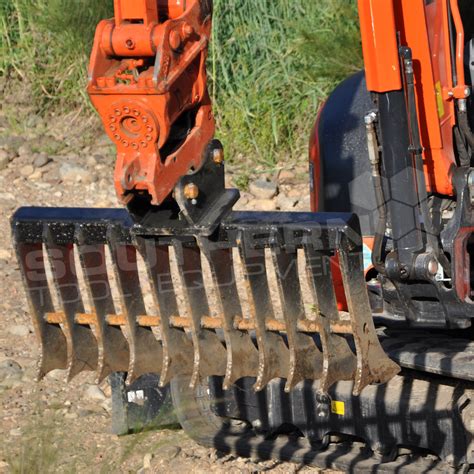 mini excavator rake for sale|fang rake for mini excavator.